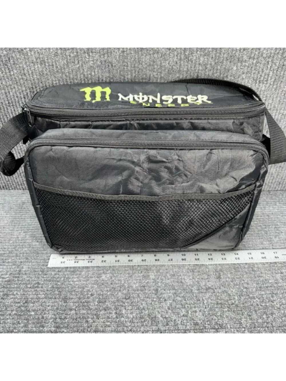 Monster Energy Insulated Soft Cooler Lunch Picnic Bag Drink Carrier Black Y2K